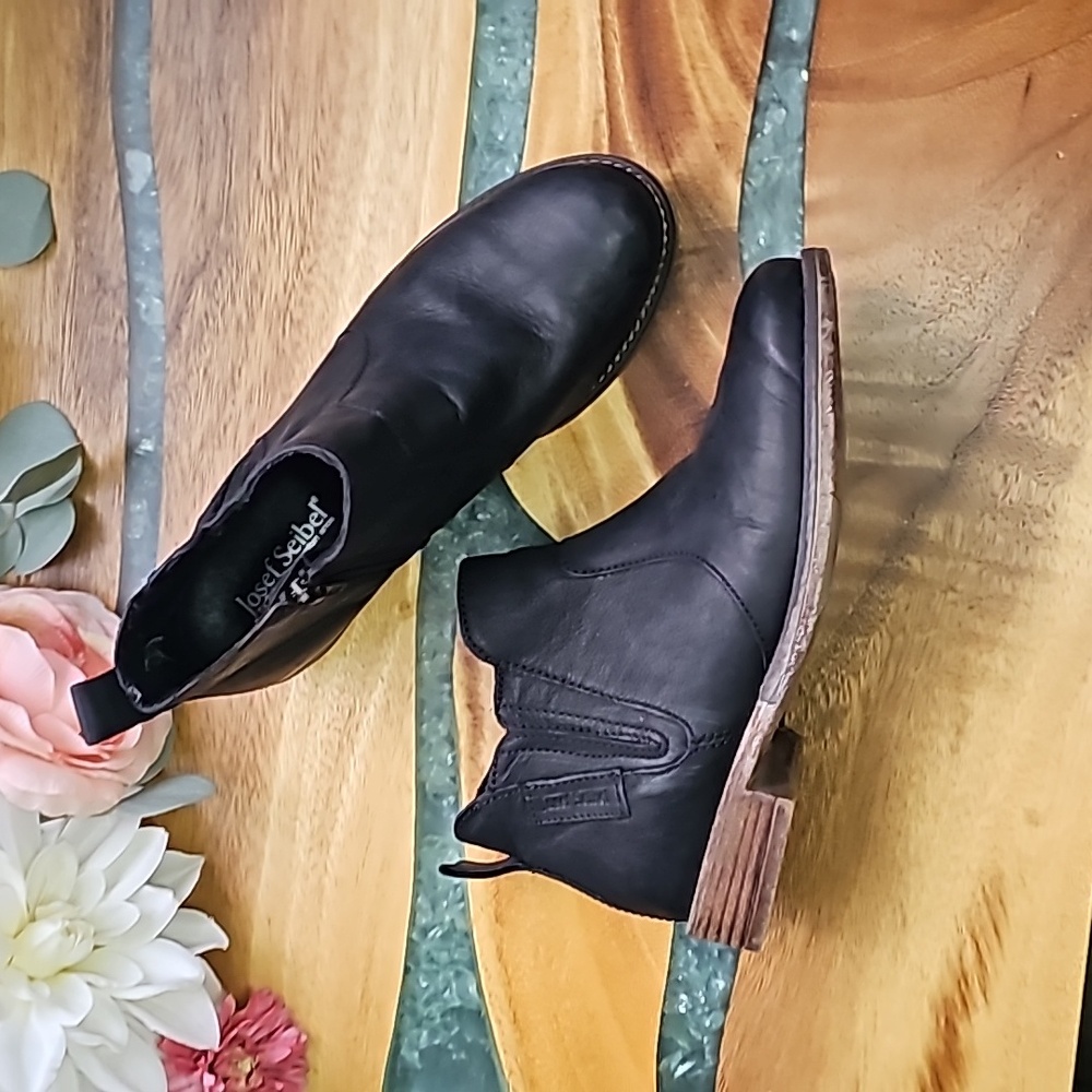 Josef Seibel Sienna 45 Chelsea Ankle Boots - Black | Size 37